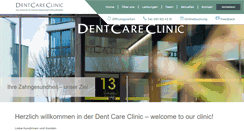 Desktop Screenshot of dentcareclinic.ch