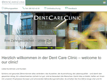 Tablet Screenshot of dentcareclinic.ch